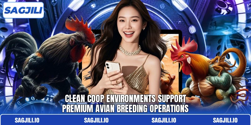 Clean coop environments support premium avian breeding operations Clean coop environments support premium avian breeding operations