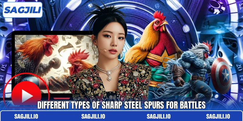 Different types of sharp steel spurs for battles Different types of sharp steel spurs for battles