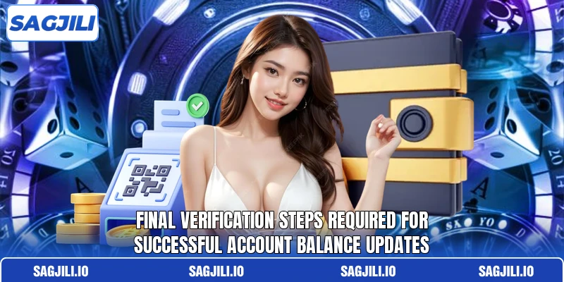 Final verification steps required for successful account balance updates Final verification steps required for successful account balance updates