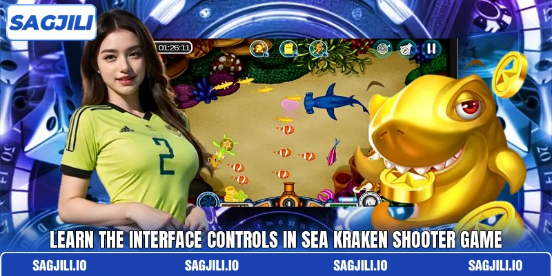 Learn the interface controls in Sea Kraken Shooter game Learn the interface controls in Sea Kraken Shooter game