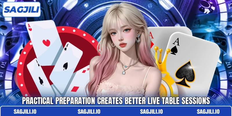 Practical preparation creates better live table sessions Practical preparation creates better live table sessions