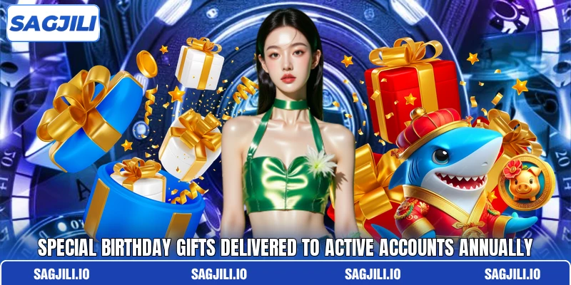 Special birthday gifts delivered to active accounts annually Special birthday gifts delivered to active accounts annually