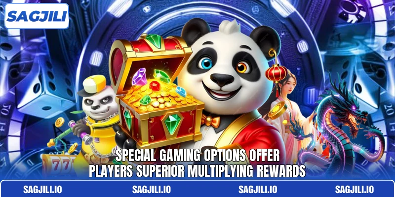 Special gaming options offer players superior multiplying rewards Special gaming options offer players superior multiplying rewards